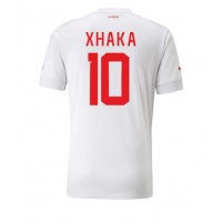 Schweiz Granit Xhaka #10 Fußballbekleidung Auswärtstrikot WM 2022 Kurzarm